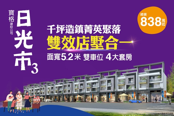 看懂先機、搶先卡位!
民雄最強千坪別墅造鎮