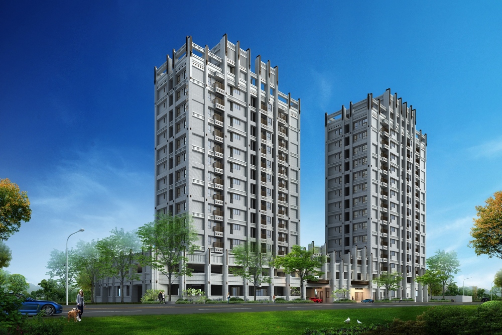 建築外觀（日景 側面）